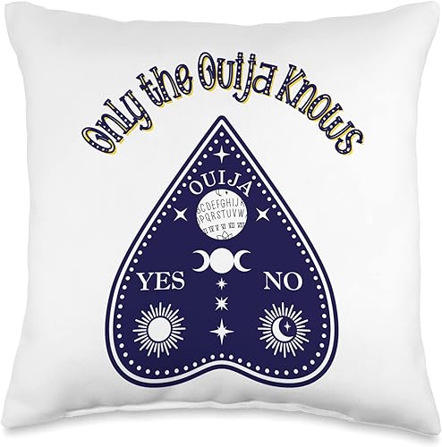 Only The Ouija Knows Almohada de tiro 16x16, multicolor