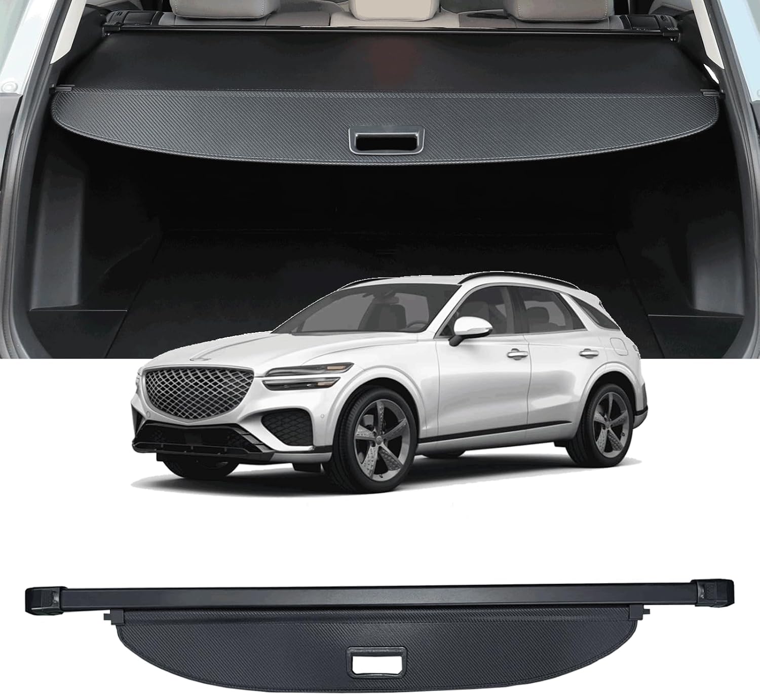 Retractable Cargo Cover for 2022-2025 Genesis GV70 SUV - Trunk Security Cover & Shade