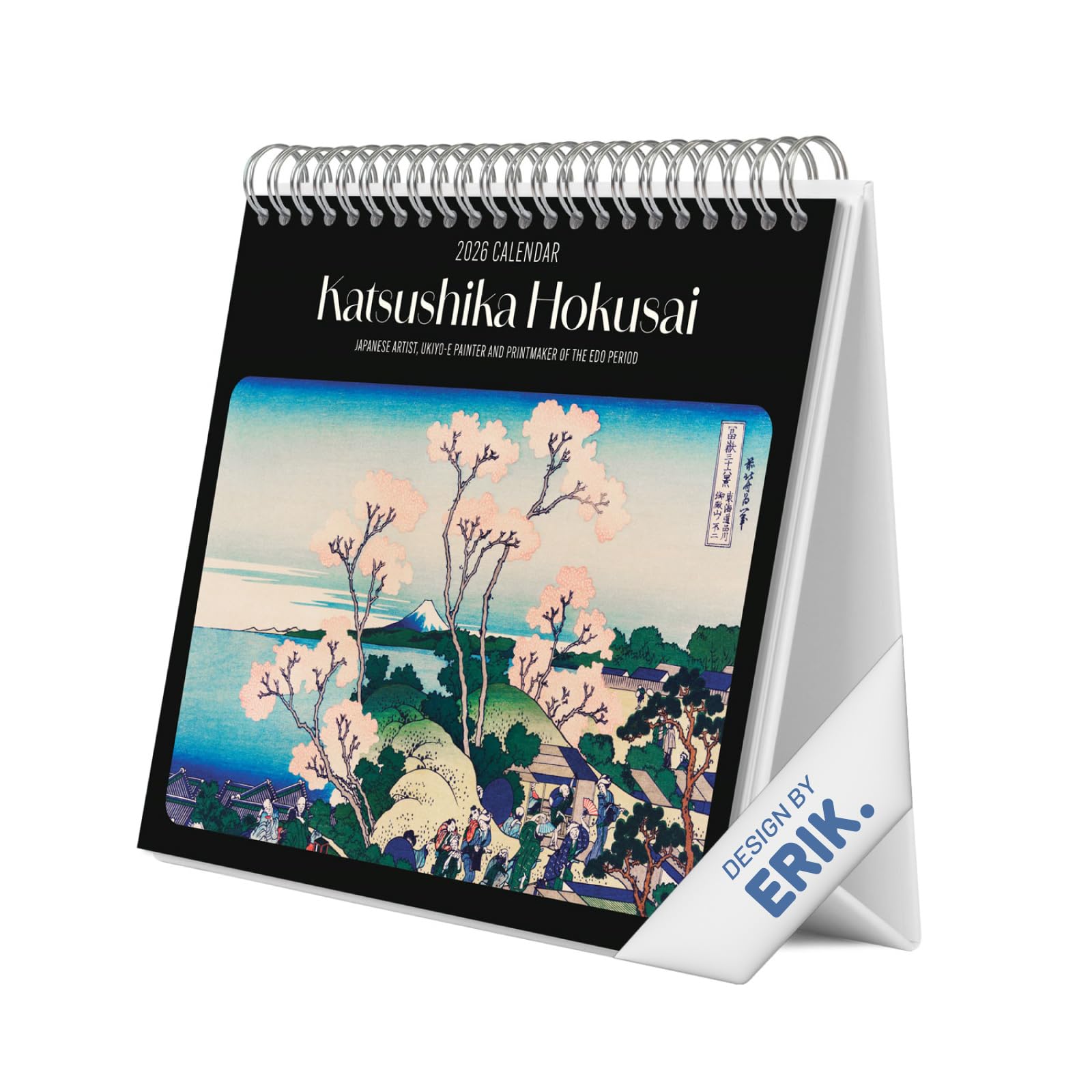 Grupo Erik Desk Calendar 2026 - Hokusai Calendar 2026 Month To View | Monthly Desk Planner, Desktop Gifts Under 10 Pounds | Japanese Art Gifts For Friends