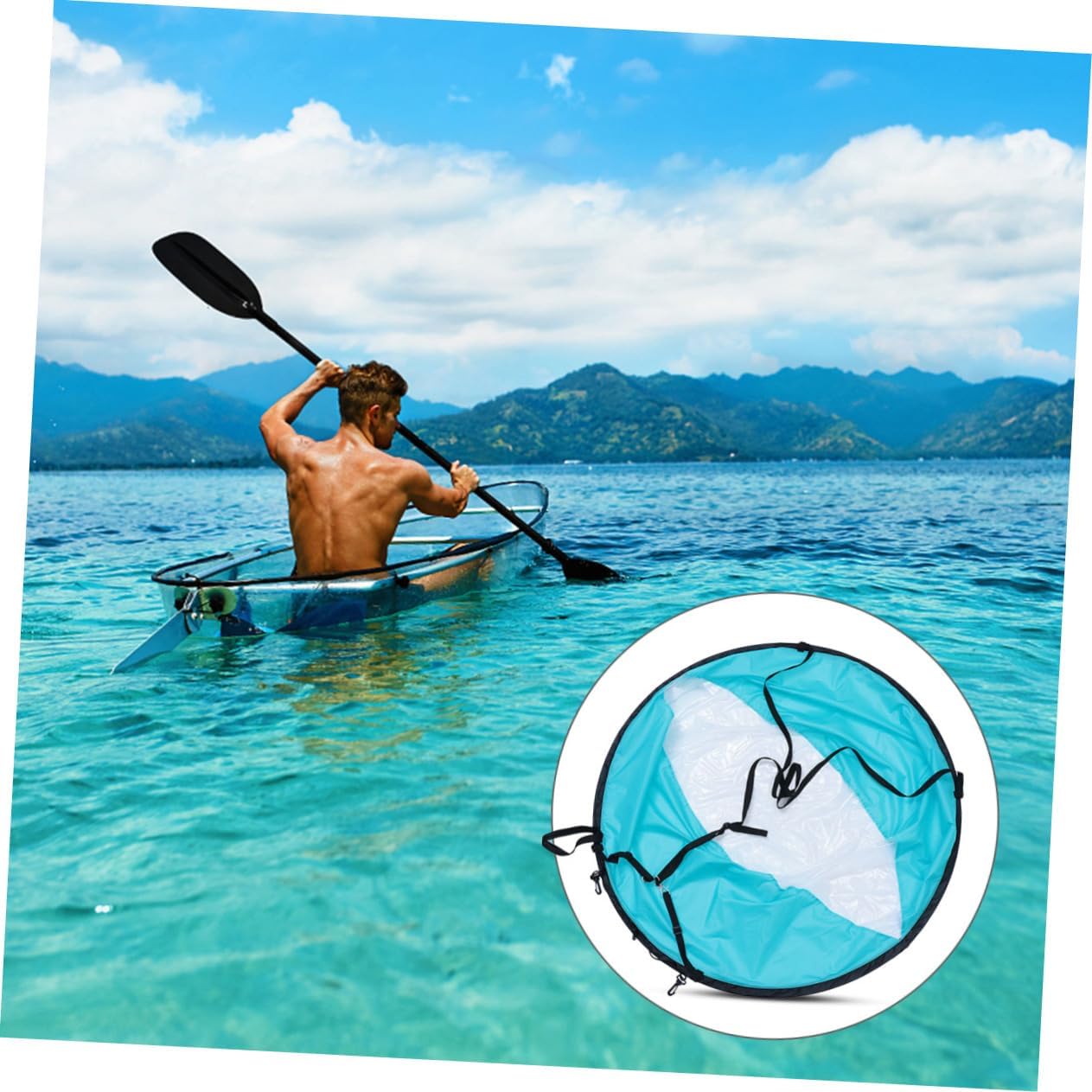 Sturdy Kayak Sail Compact Canoe Kayak Boat Wind Sail Uv Blocking Accessories Easy to