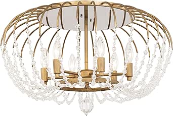 Varaluz Voliere 6-Lt Semi-Flush - Ceiling Light - Havana Gold