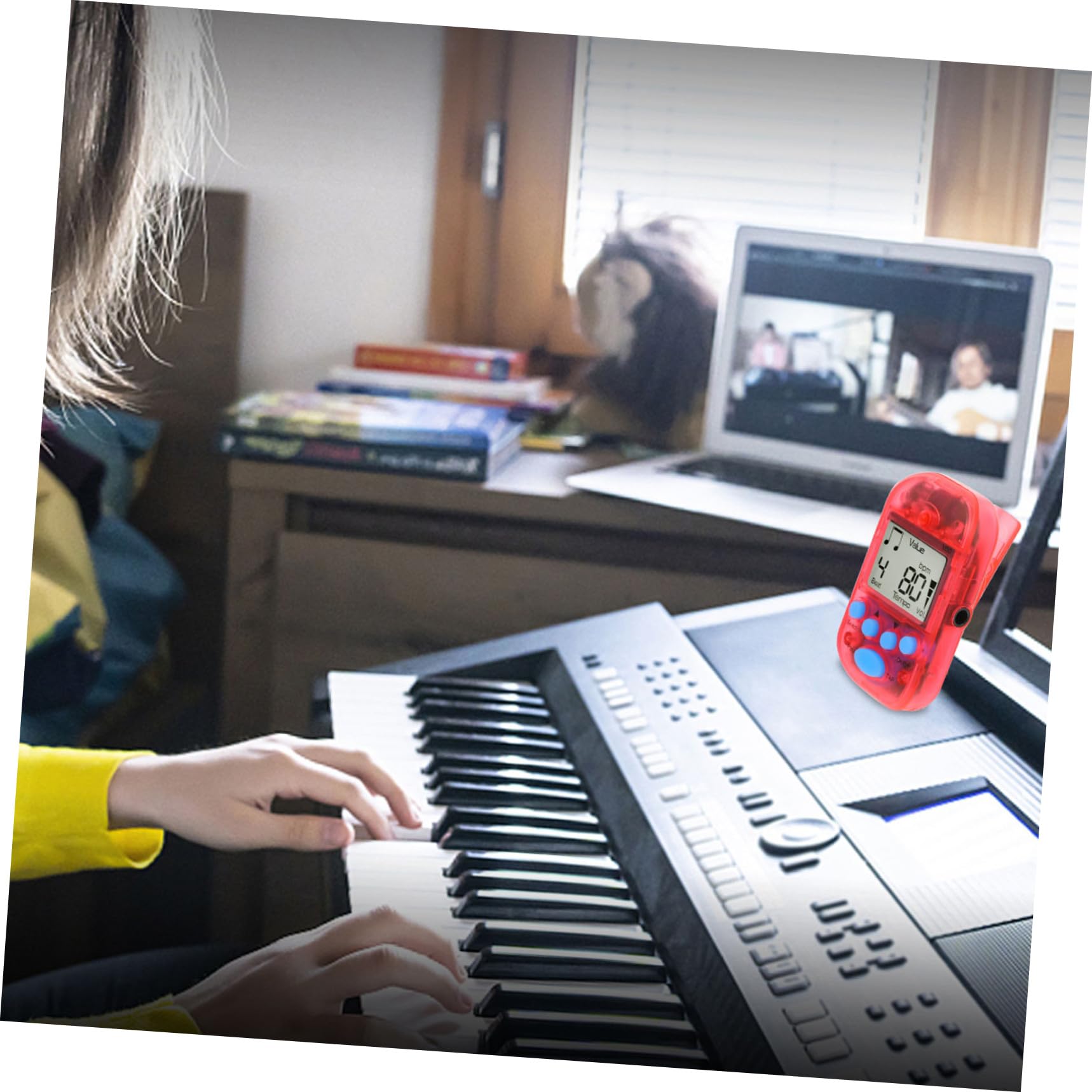Toyvian 5 szt. elektronicznych metronomów mini metronom do pianina metronom świetlny, akcesoria do gitary elektronicznej, metronom do elektronicznego fortepianu, metronom do instrumentów muzycznych,