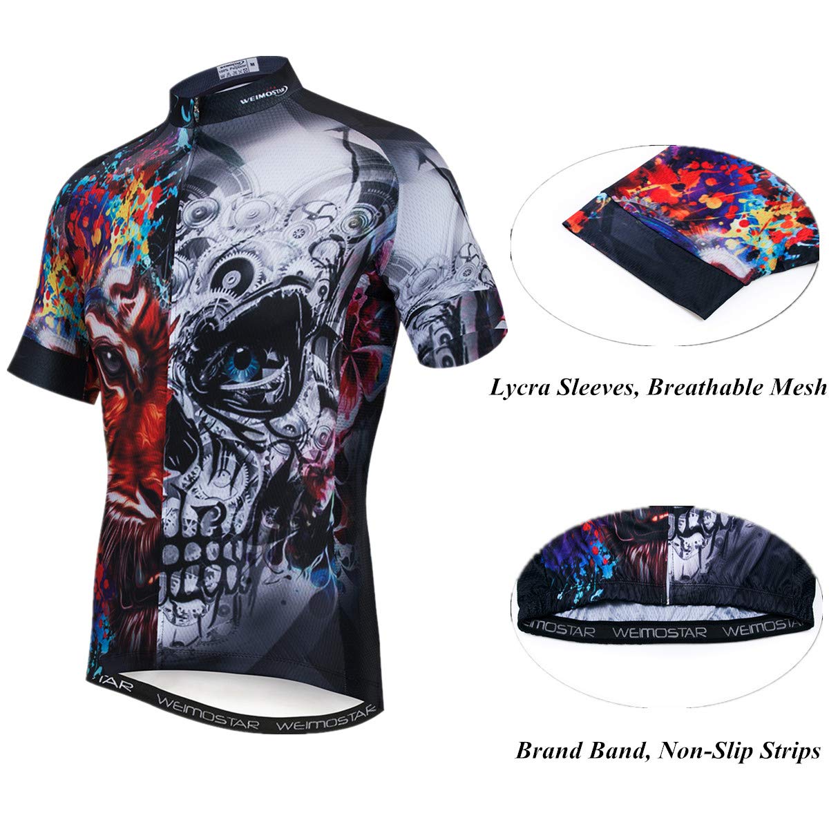Weimostar, Maglia da ciclismo da uomo, traspirante, estiva