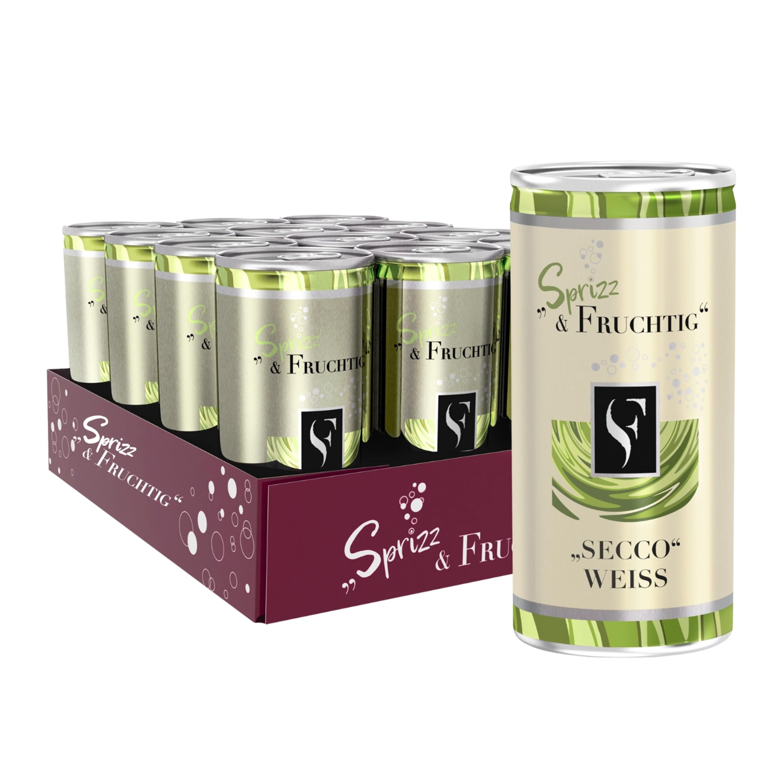 Württemberger Wein Sprizz & Fruchtig Secco Weiß in der praktischen 0,2 l Dose (12 x 0,2 l)