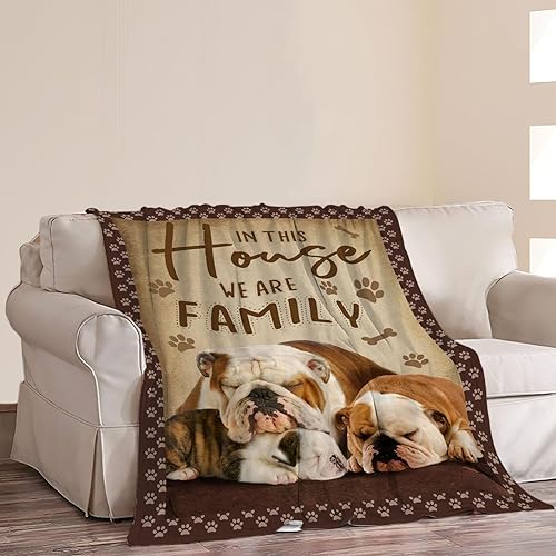 Miniatura 2 de Manta de bulldog francés, acogedora manta de franela de forro polar, suave y cálida, ropa de cama ligera, decoración francesa, regalos de bulldog
