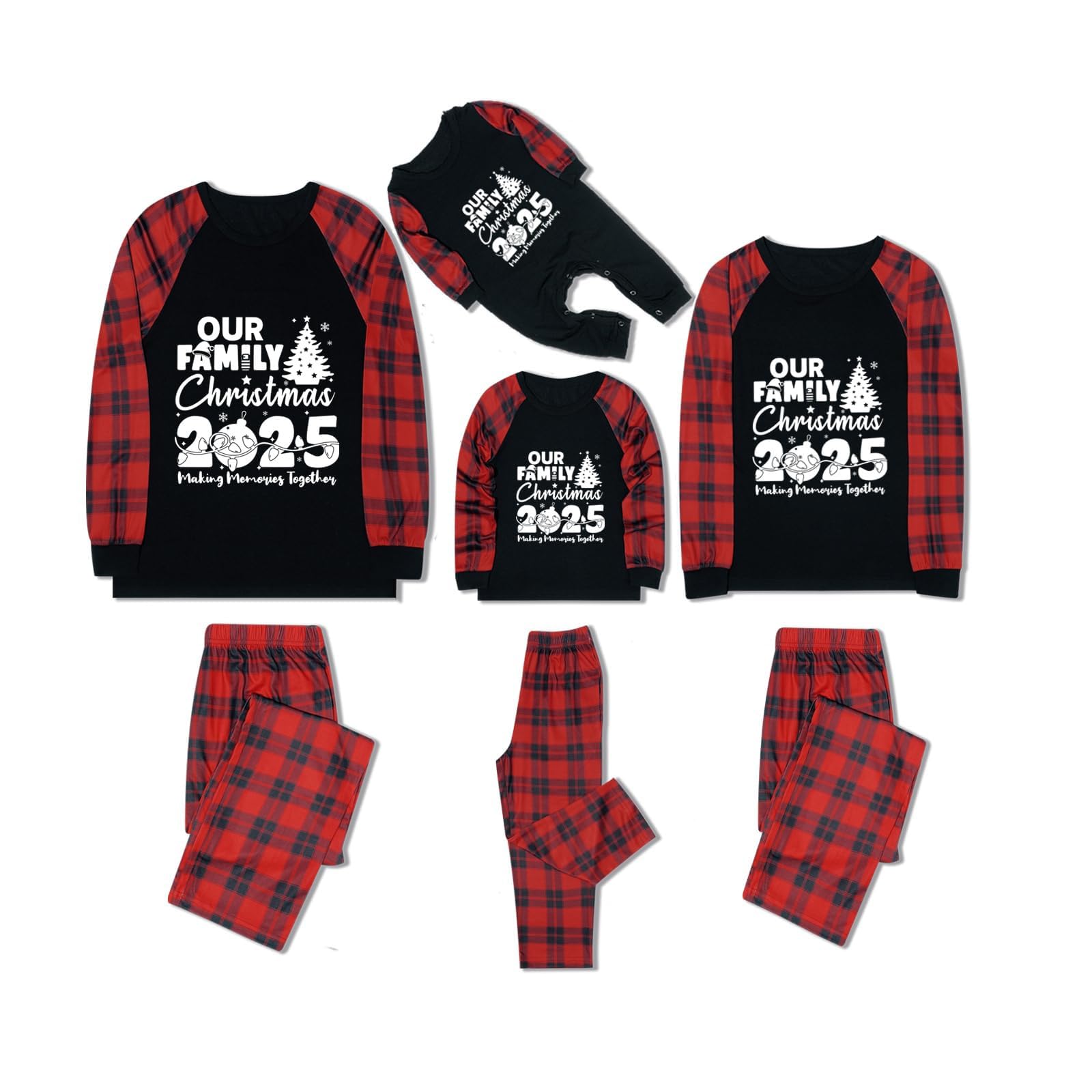 Matching Christmas Onesie for Family Soft Matching Sets Santa Xmas Merry Christmas Pjs Pajamas 2025 for Women Men Trendy Graphic Couples Matching Christmas Pajamas Jammies Sleepwear