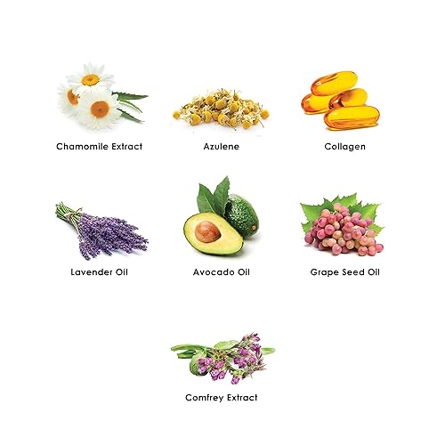 Miniatura 8 de Dermelect - Crema hidratante facial de reparación rápida para la cara, crema antienvejecimiento con manzanilla, azuleno, colágeno, aceite de