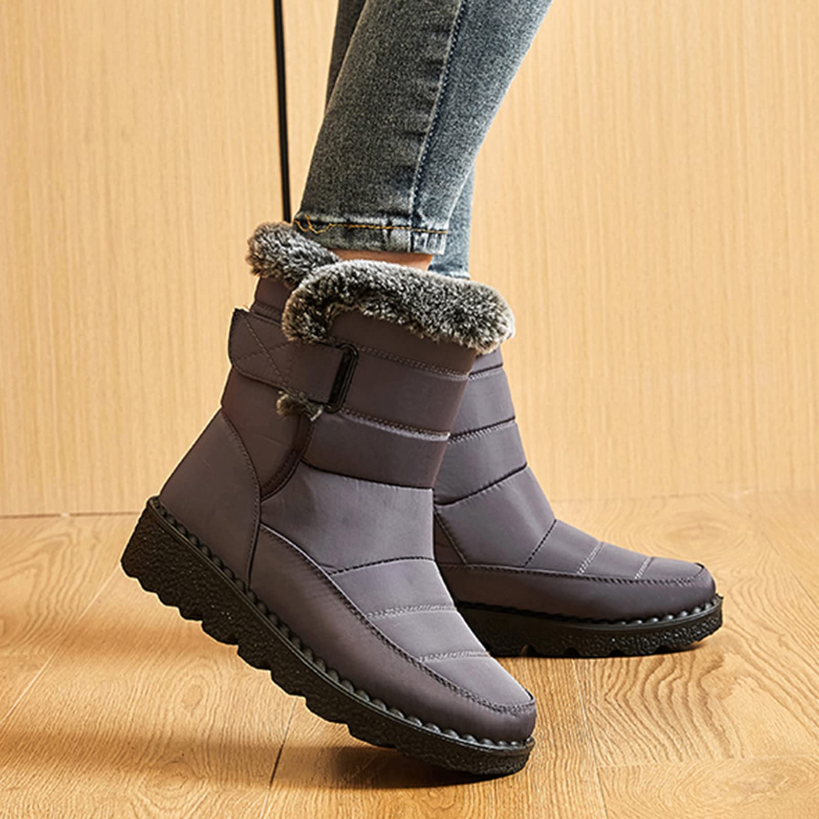 Generisch Ski Schuhe Herren Gefüttert Skistiefel Winterboots Rutschfest Snow Boots Men Winterstiefel Breite Füße Warm Skischuhe Dicke Thermo Schneeboots Schneestiefel Snowboots Arbeitsstiefel