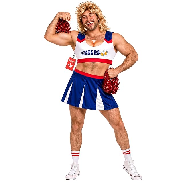 Fun Shack Disfraz Animadora Hombre, Disfraz Cheerleader Halloween, M