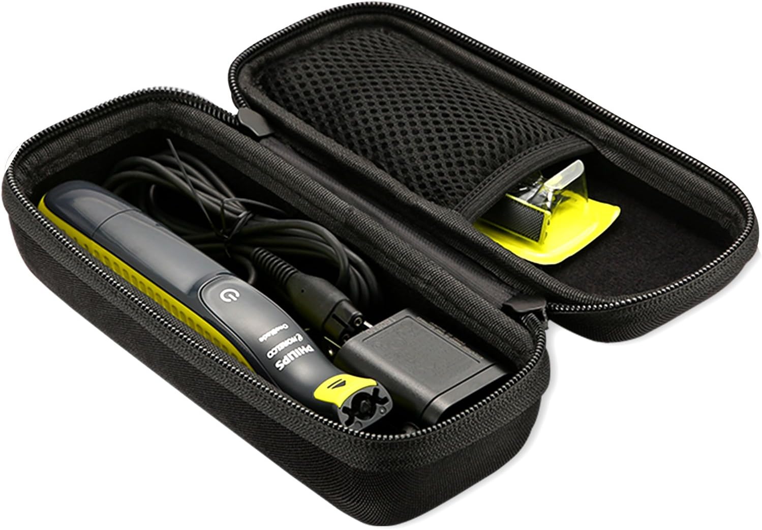 Hard Case for Philips Norelco OneBlade QP2520 QP2530 QP2620 QP2630, Travel Organizer Carrying Bag for Philips Norelco One Blade Hybrid Electric Trimmer and Shaver, Father’s Day Gift