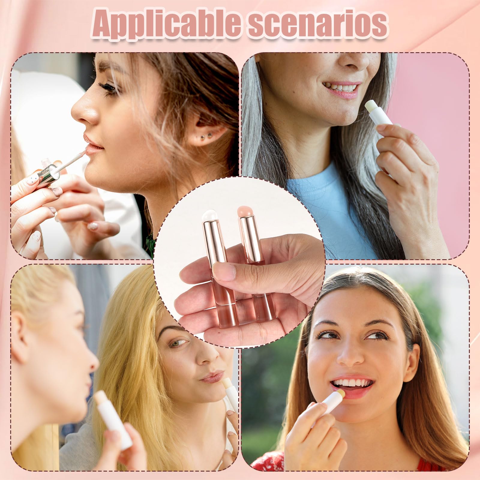 2 Pezzi Pennello per Labbra in Silicone, Applicatore Maschera Labbra con Cappuccio Multifunzionale Pennello Trucco per Rossetti Lucidalabbra Balsamo Labbra Correttore e Nail