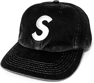 [シュプリーム] メンズ ピグメントコーテッド2トーンSロゴ6パネルキャップ ブラック Pigment Coated 2-Tones S Logo 6-Panel FW25H21 [並行輸入品]