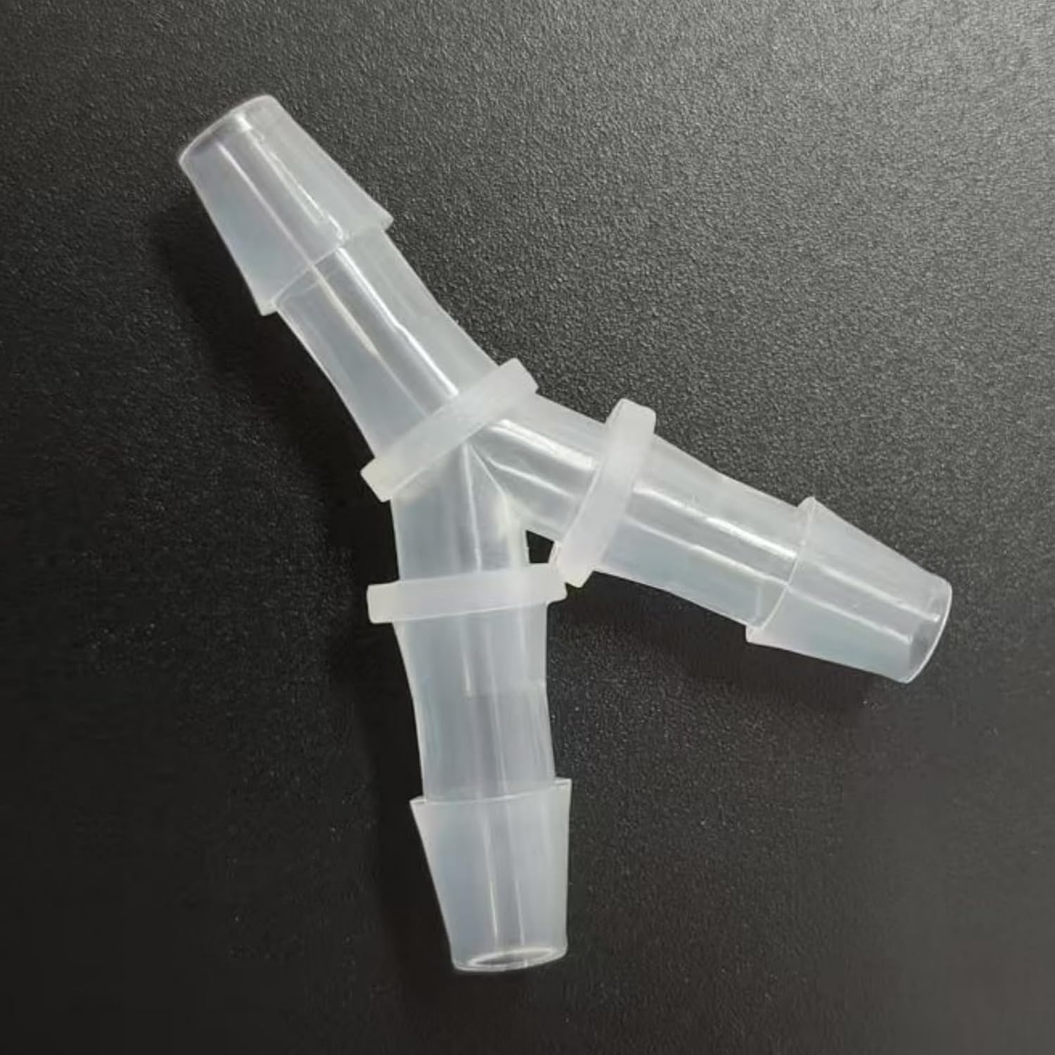 Hose Barb Fitting Equal Barbed Y Shaped 3 Way Tee Connector plastic Tubing Joint Splicer Mender Adapter Union for Oxygen Tubing Pipe Household Fuel Gas Liquid Air × 50 (11/32 Inch - 8Y)