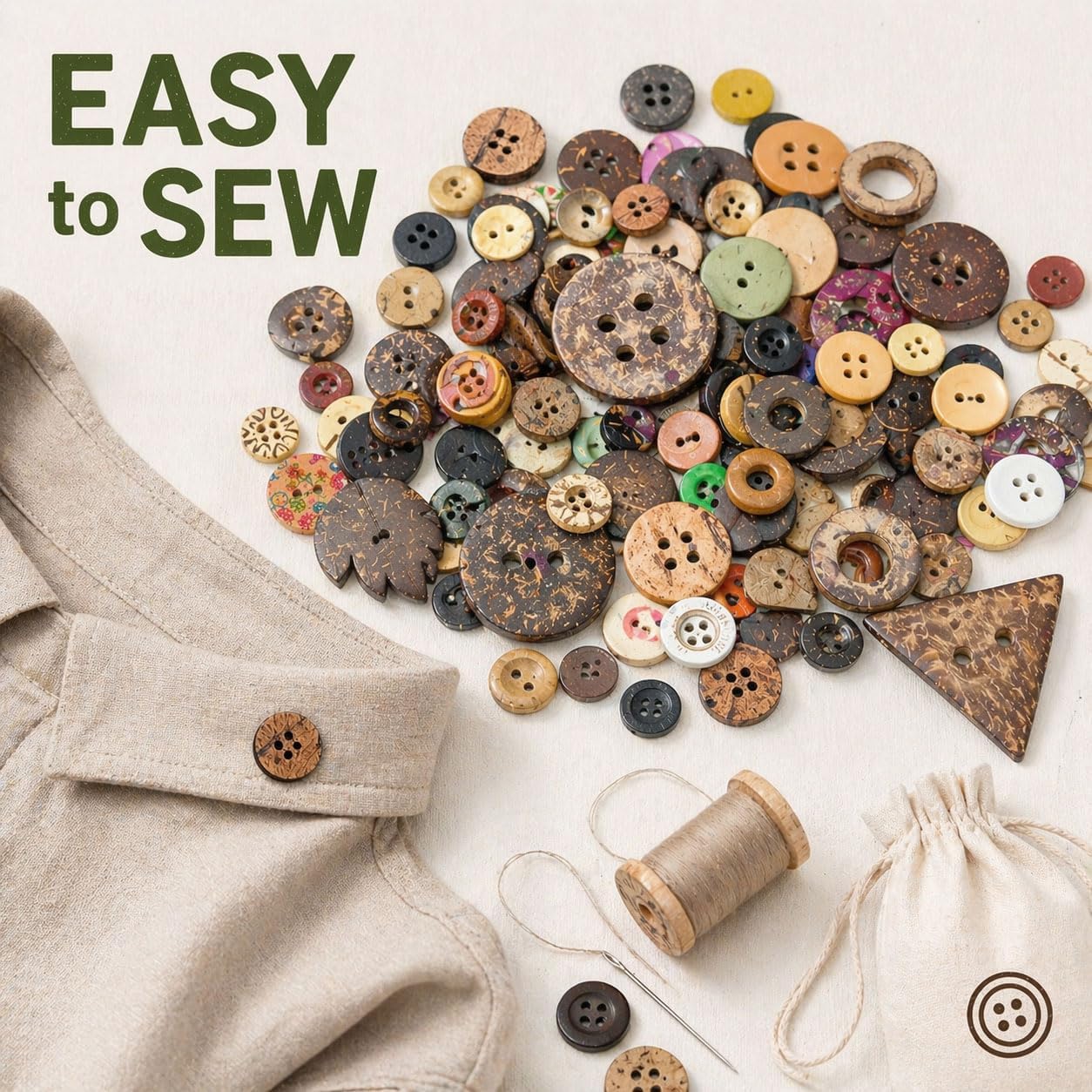 500-700 pcs Buttons Assorted Sizes for Crafts Sewing DIY Manual Round Resin Button Painting DIY Handmade Bluk Buttons, 2 Holes and 4 Holes