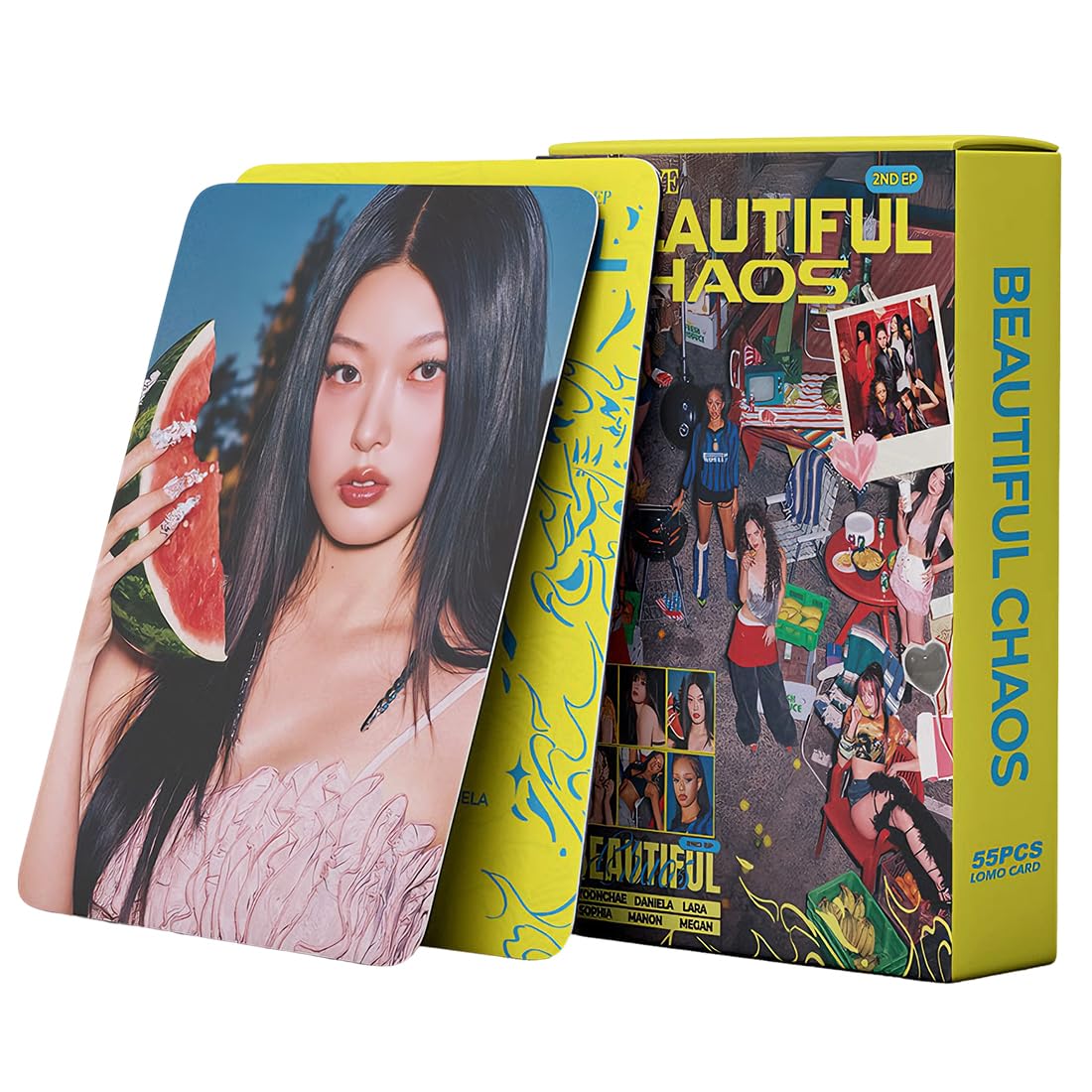 KATSEYE BEAUTIFUL CHAOS Set di Fotocards - 55 Photocards Kpop esclusive e Merch per veri fan | 2° Album EP da collezione