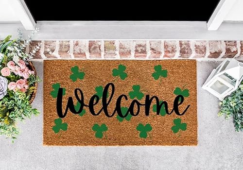 Tapete de bienvenida para el día de San Patricio tapete de bienvenida trébol tapete de bienvenida tapete de bienvenida tapete de bienvenida lavable