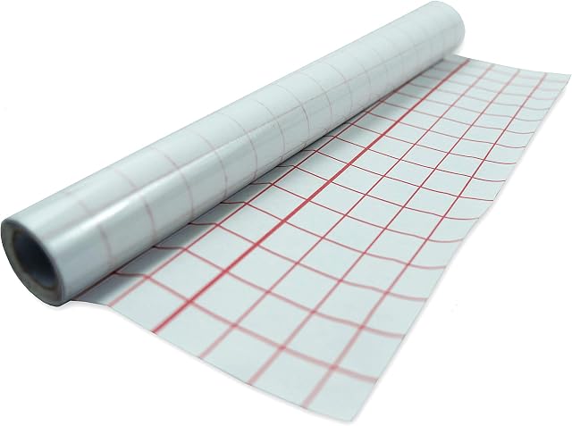 Self Adhesive Covering Film Super Clear Sticky Back Plastic Film Grid Cover Books (33cm x 5m)