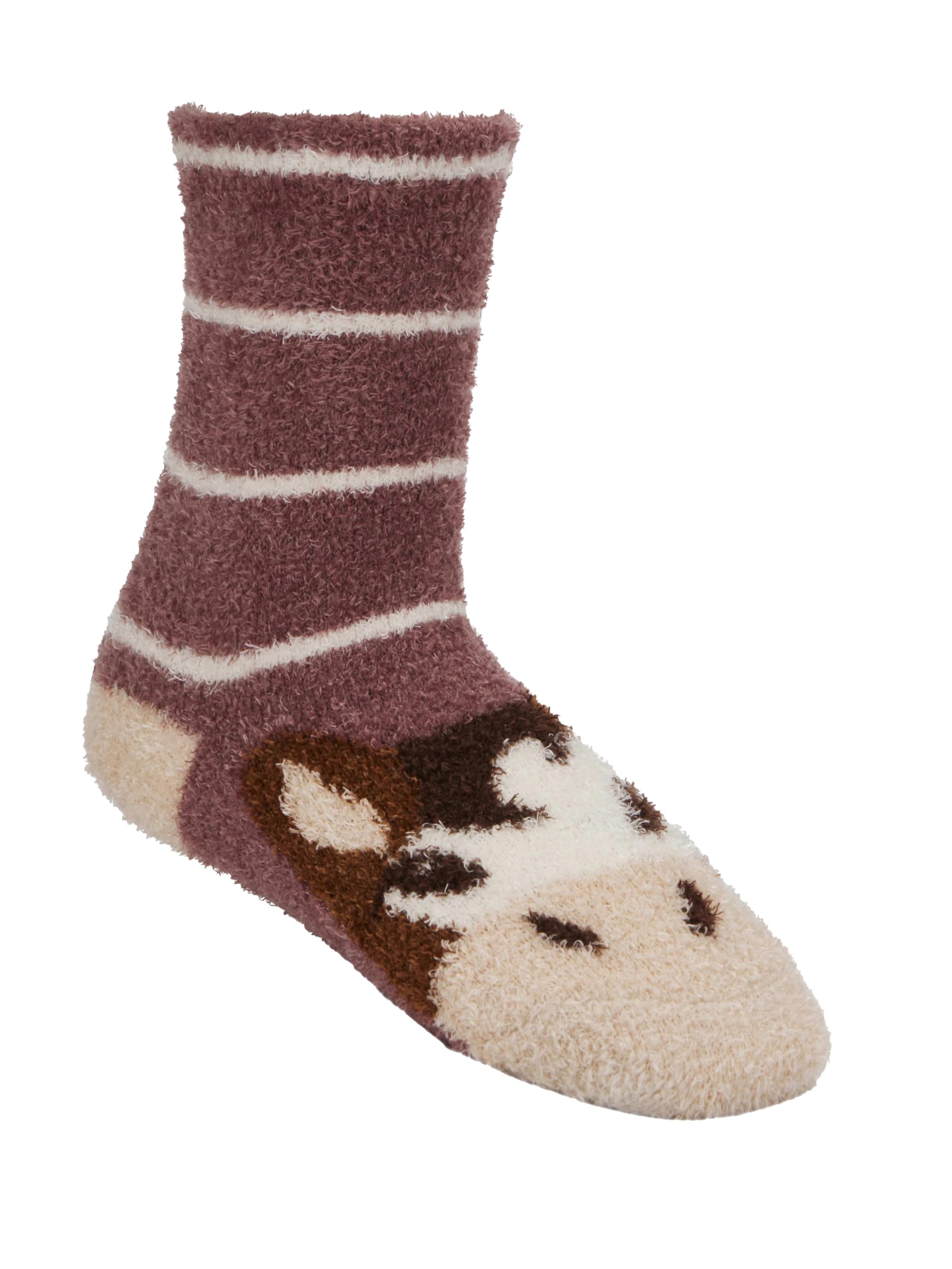 LeMieux Mini Fluffy Character Socks - Duke - Super Soft and Fluffy - Perfect for under wellies - UK 9-12