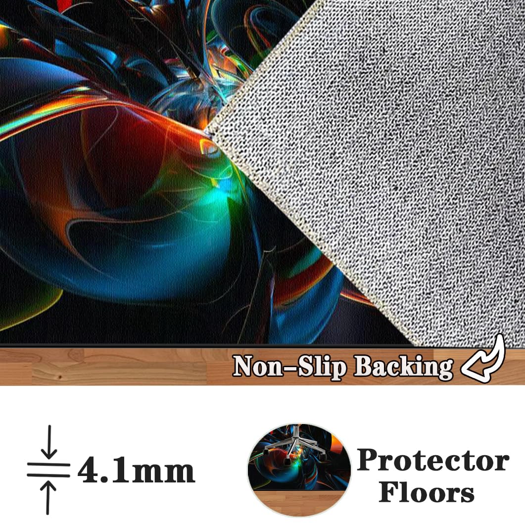 Tapis Chaise de Bureau Gaming Antidérapant, 200 x 230 cm Tapis Protecteur de Sol pour fauteuils de Gaming, Tapis Protection de Sol Chaise Bureau, Tapis de Sol pour la Maison Bureau Chambre Salon