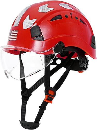 AOLAMEGS Casco de seguridad de construcción  ANSI Z89.1 OSHA aprobado por la OSHA cascos de seguridad con correas para la barbilla, sombreros