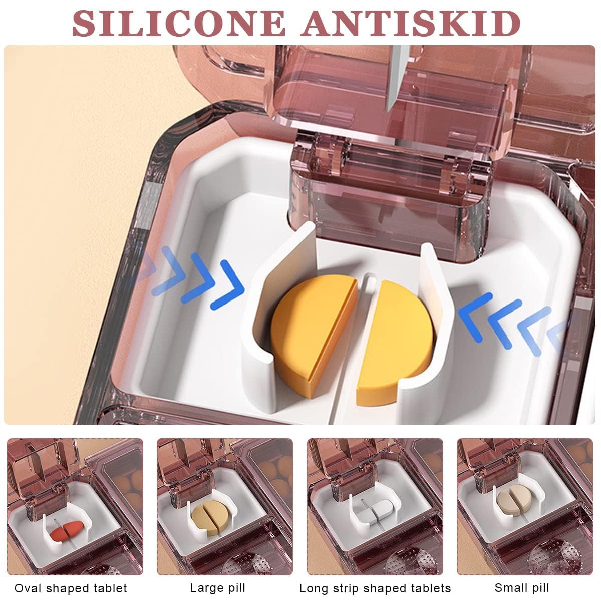 Gnanex Medicine Cutter for Pills, Pill Tablet Cutter, 3 in 1 Medicine box 3