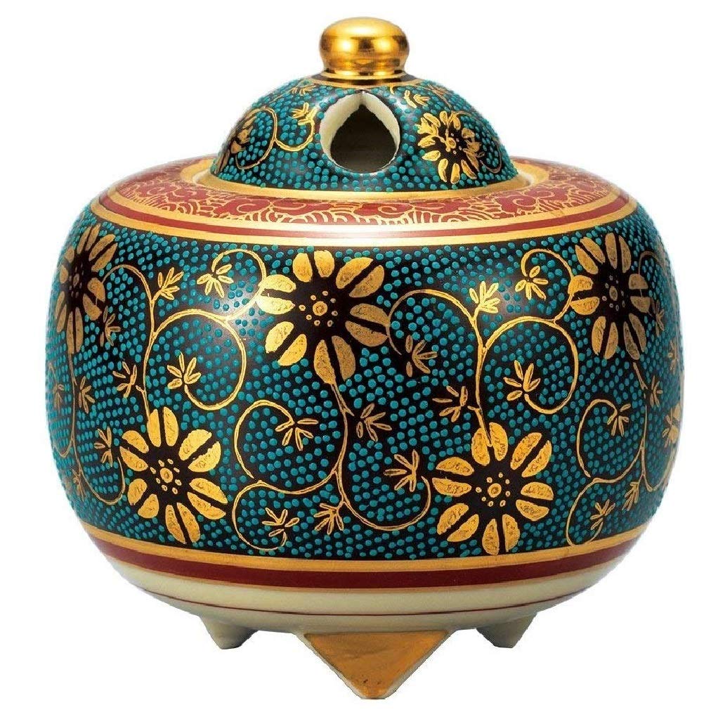 Amazon.co.jp: 【陶希庵】青粒鉄仙香炉 新品 木箱 ギフト 茶道具