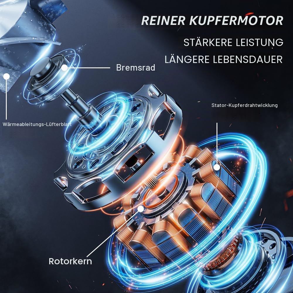 TEENO Elektrischer Seilzug 1000 kg 1800 W 10 m/min 220V Hubhöhe 20 m Motor