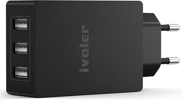 iVoler Chargeur USB Secteur Mural 30W Ports USB Max Total 2 4A Max par Port avec Technologie Qsmart Adaptateur USB Universel pour iPhone iPad Samsung Galaxy Huawei ASUS Noir iVoler Chargeur USB Secteur Mural 30W Ports USB Max Total 2 4A Max par Port avec Technologie Qsmart Adaptateur USB Universel pour iPhone iPad Samsung Galaxy Huawei ASUS Noir