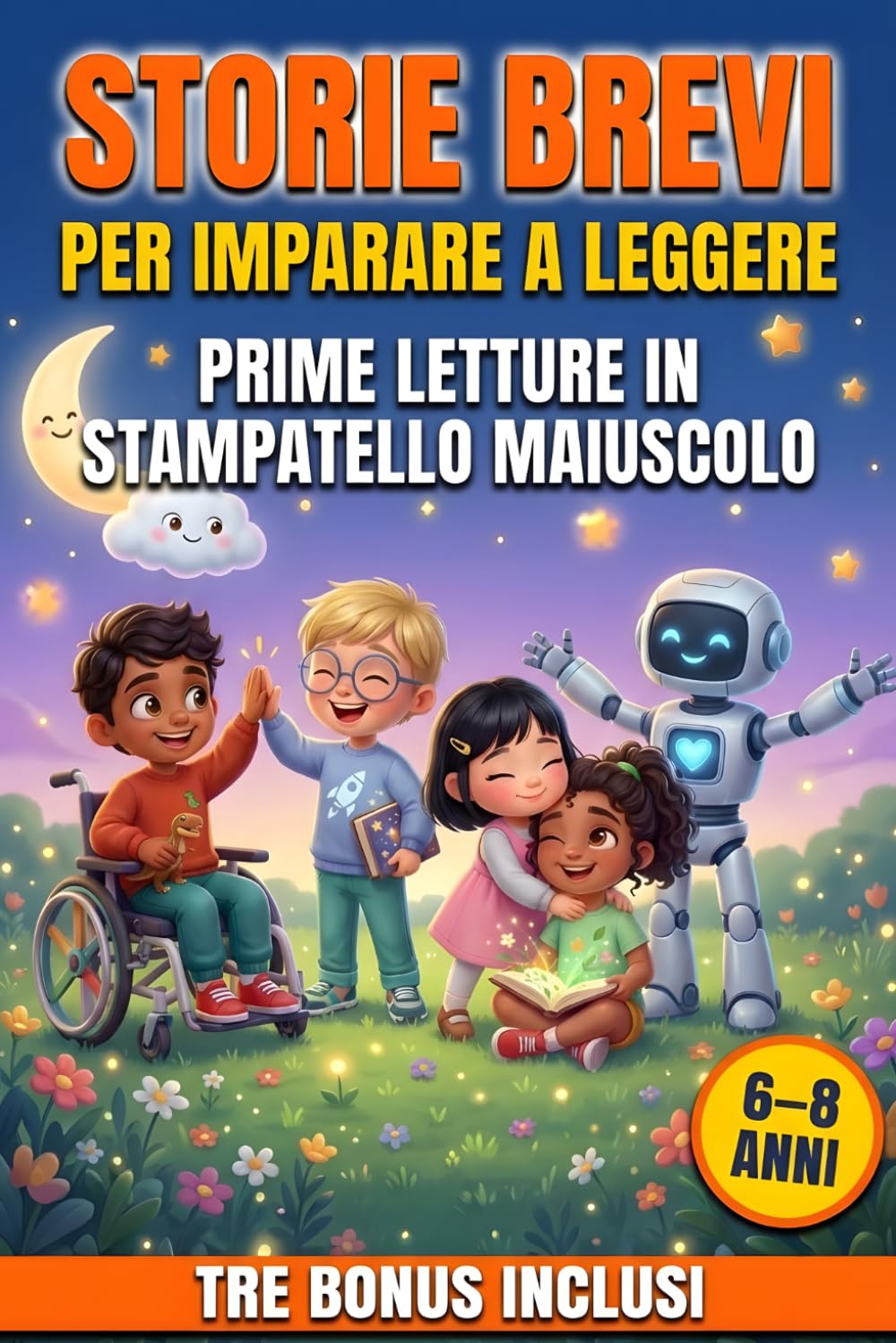 Storie Brevi per Imparare a Leggere: Prime Letture in Stampatello Maiuscolo di Emozioni e Avventure, Facili per Bambini 6-8 anni