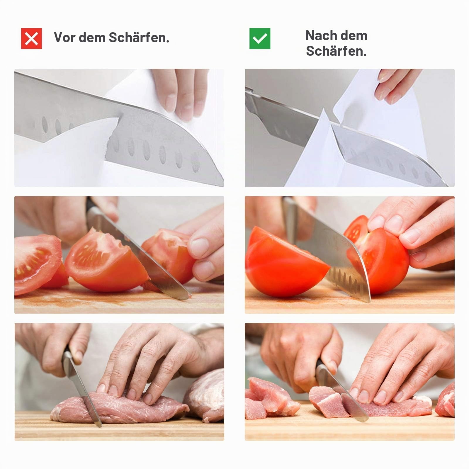 Schleifstein Set, Finew Prämie Wetzstein Doppelseitig 400/1000 3000/8000 Grit, Abziehstein für Messer, mit Rutschfeste Bambusbasis, Flachstein, Winkelführung, Lederstreifen, Poliermasse, Honführung