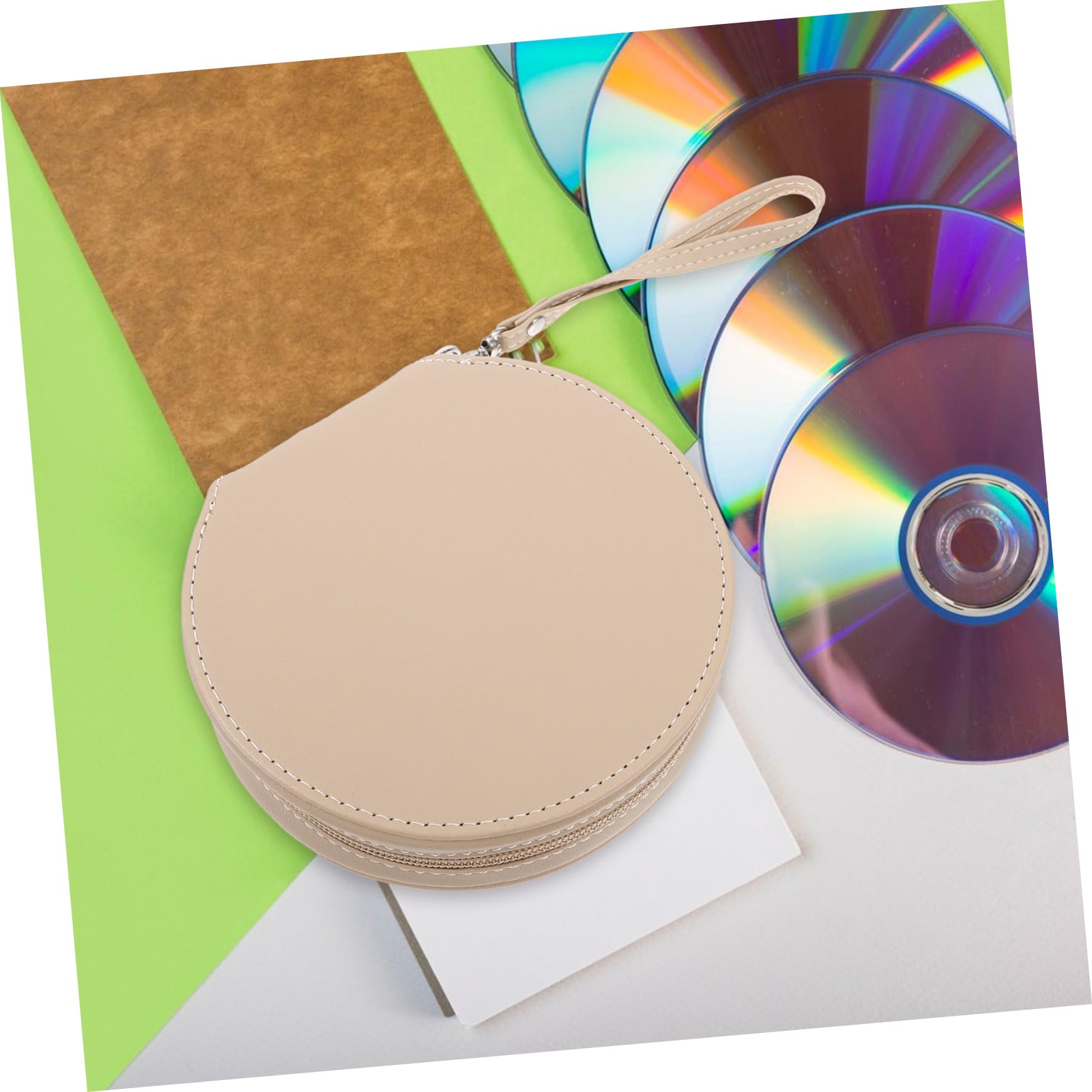 5pezzi Borsa Porta Cd Per Auto Custodia Compatta e Leggera Per Dischi Posti Per Viaggi e Trasporti Protezione Ottimale Contro Polvere e Graffi Facile Da Pulire e Manutenere