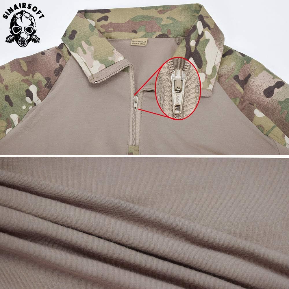 SINAIRSOFT Men's Tactical Uniform Combat Pants Shirt with Pads Airsoft Paintball Military BDU Uniform : Sports & Outdoors