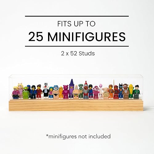 Miniatura 2 de Minifigure Vitrina con tapa de protección UV, mini estante de exhibición de figuras de acción, mini soporte de exhibición de figuras, caja de