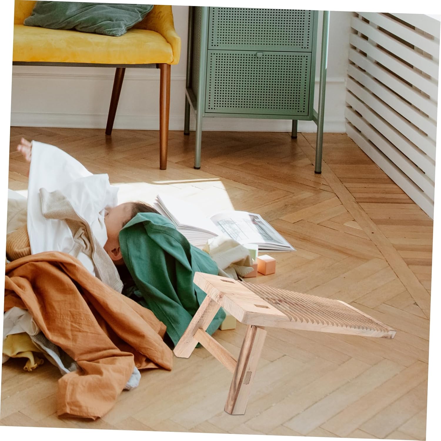 Solid Wood Washboard Hand Washing Laundry Board Non-slip Montessori Scrubbing Board
