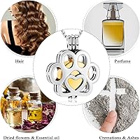 Vista 61 de Oinsi Joyería de Cremación de Mascotas Para Cenizas Para Perro/Gato con Forma de Pata de Acero Inoxidable Medallón Conmemorativo Collar de Urna Mini