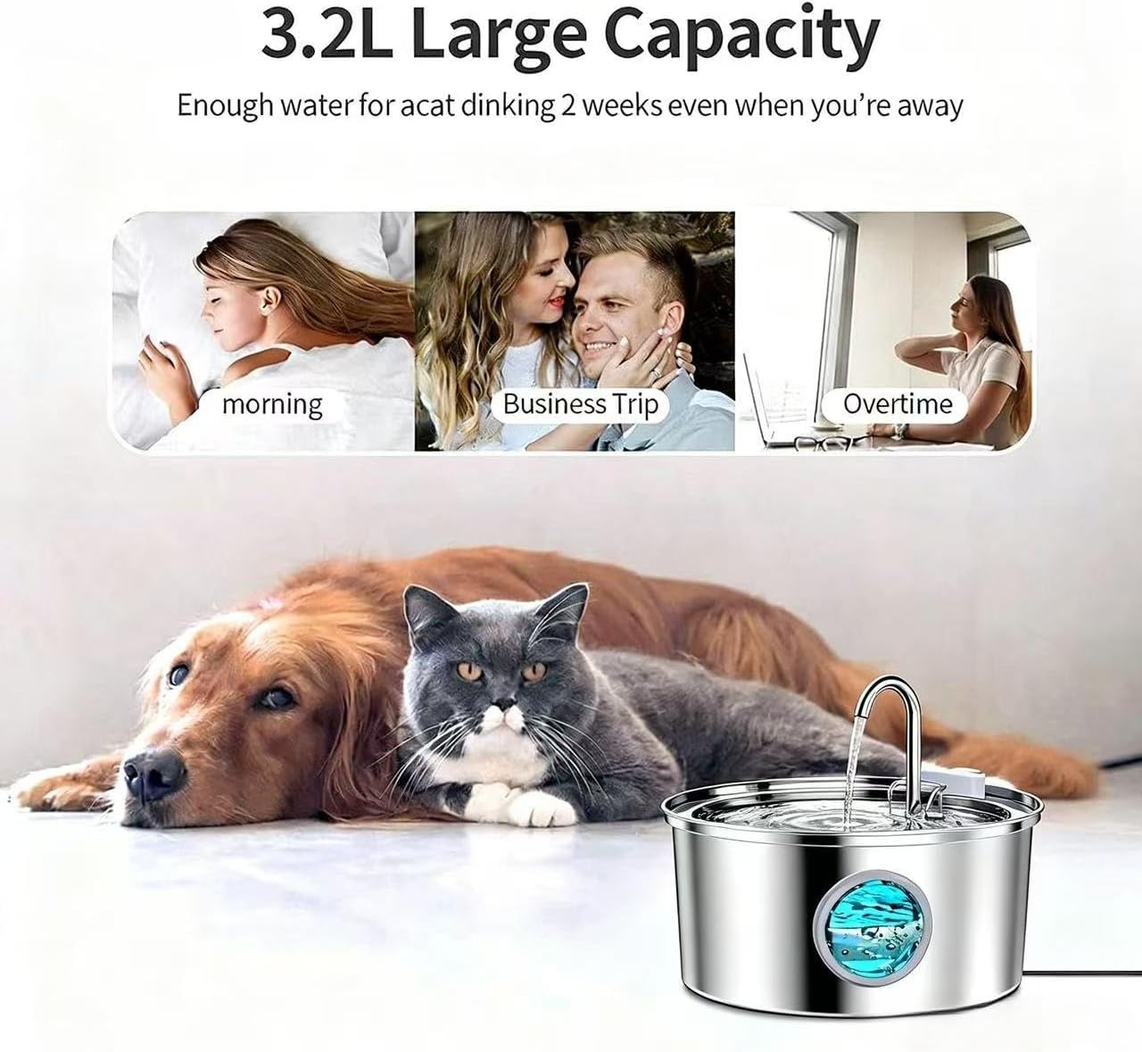HydroPaws - The Smart Filtered Dog Fountain (3.2L)