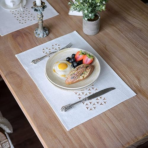 Miniatura 4 de ARTABLE Camino de mesa rectangular de tela para el hogar, jardín, con borde bien recortado para pícnics, interiores y exteriores, comedor, mesas