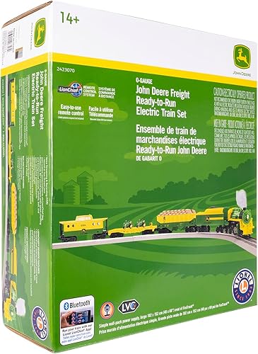 Miniatura 13 de Lionel John Deere Freight LionChief 5.0 - Juego de tren eléctrico con Bluetooth y control remoto