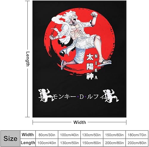 Miniatura 2 de Manta de anime  Manta de franela suave de felpa cálida y cómoda para cama, sofá, oficina, viajes, 40 x 50 pulgadas