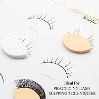 Vista 5 de 25 esponjas de práctica para artistas de pestañas principiantes Esponjas de extensión de pestañas en forma de ojos Suministros de extensión