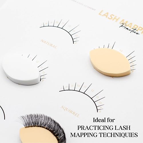 Miniatura 5 de 25 esponjas de práctica para artistas de pestañas principiantes  Esponjas de extensión de pestañas en forma de ojos  Suministros de extensión de