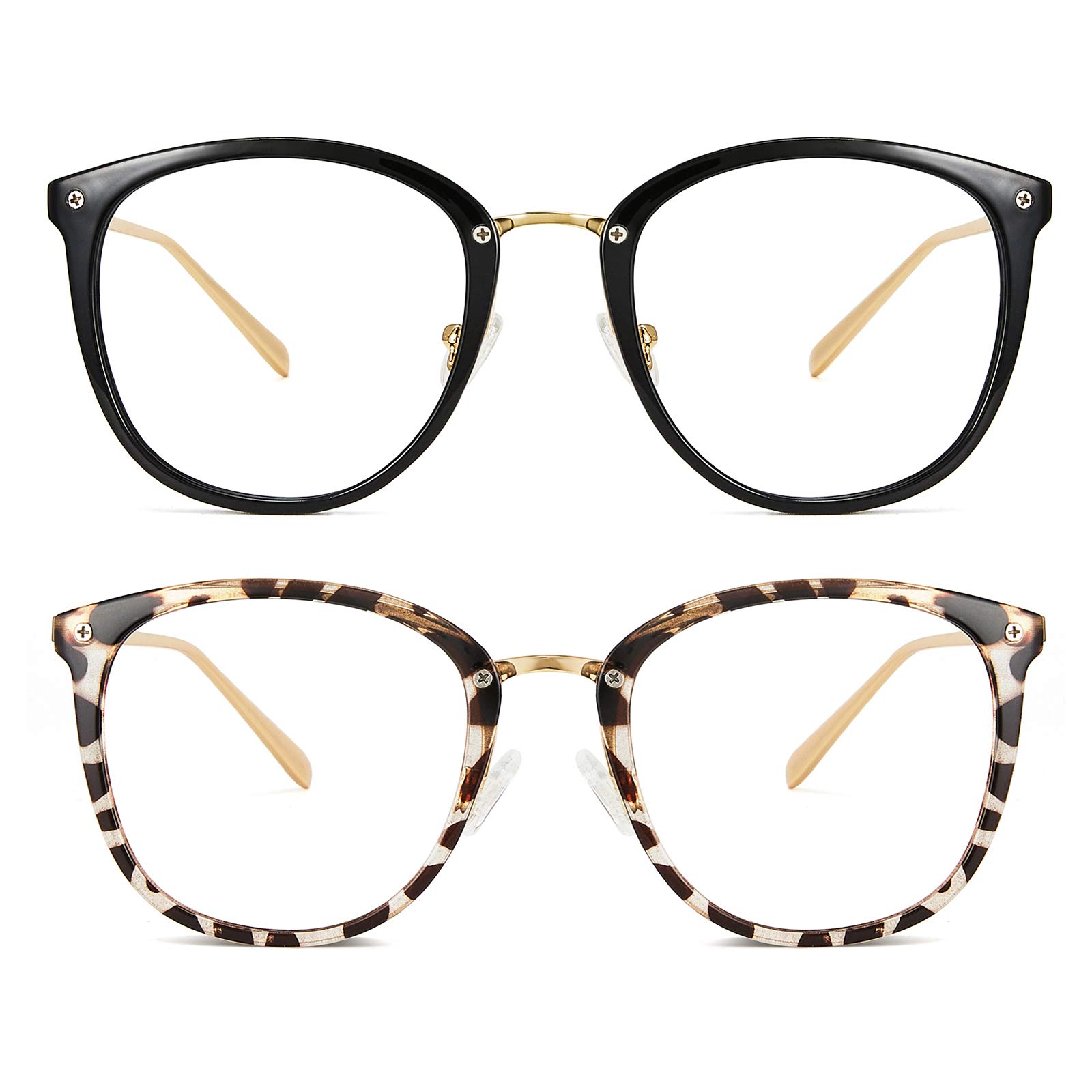 Cyxus 2 Pack Blue Light Blocking Glasses for Women, Blue Light Eyewear