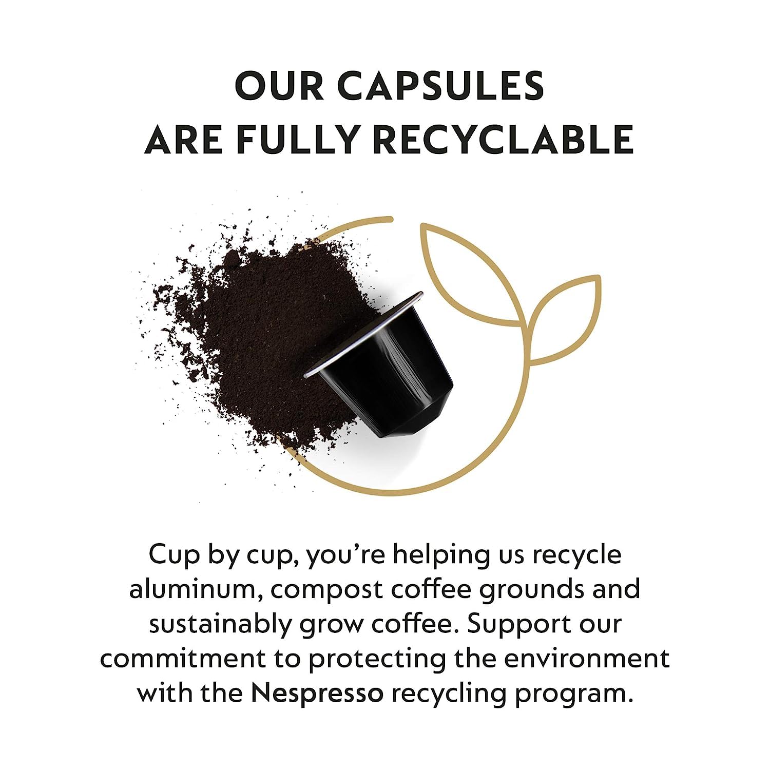 NESPRESSO ORYGINALNY Ristretto Decaffeinato, ciemne palenie, kompatybilny z ORYGINALNYMI ekspresami na kapsułki, zestaw 100 kapsułek kawy
