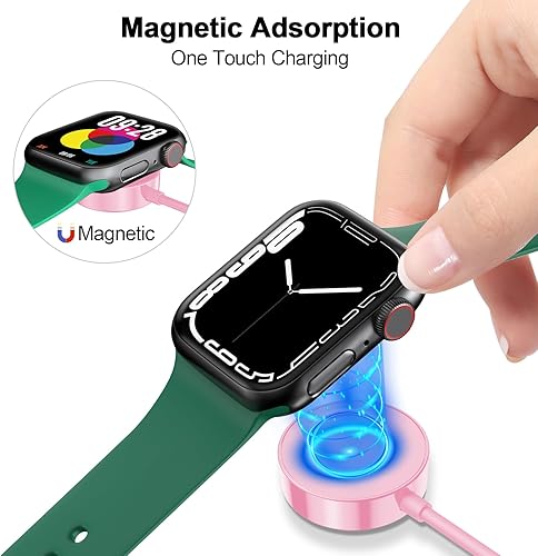 Vista 48 de Cargador magnético de carga rápida para Apple Watch, carga inalámbrica magnética compatible con iWatch Series Ultra/10/9/8/7/6/SE/SE2/5/4-[3.3 pies]