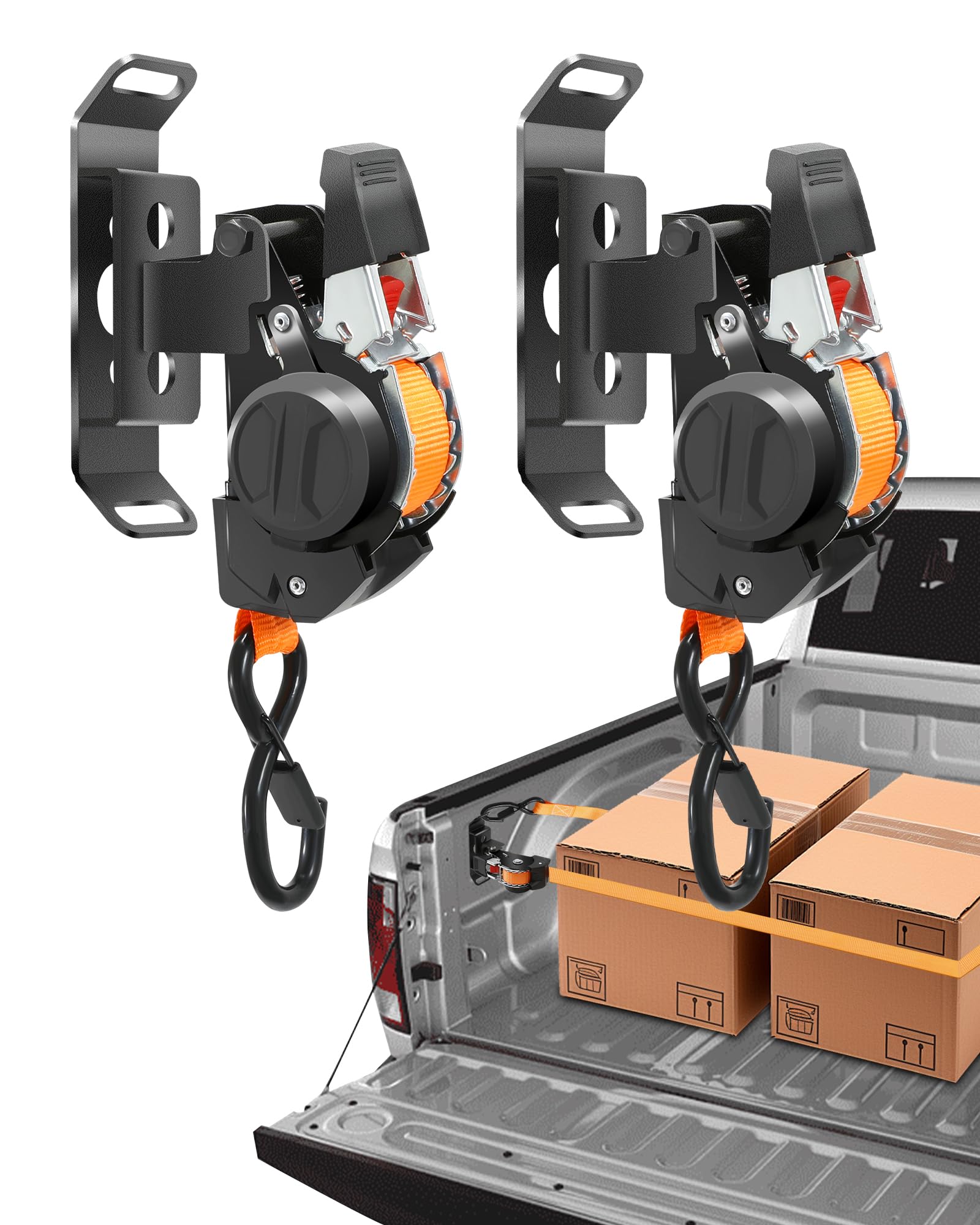 Sangles à cliquet rétractables double pivot Dodge Ram 1500 2500 3500 - 8