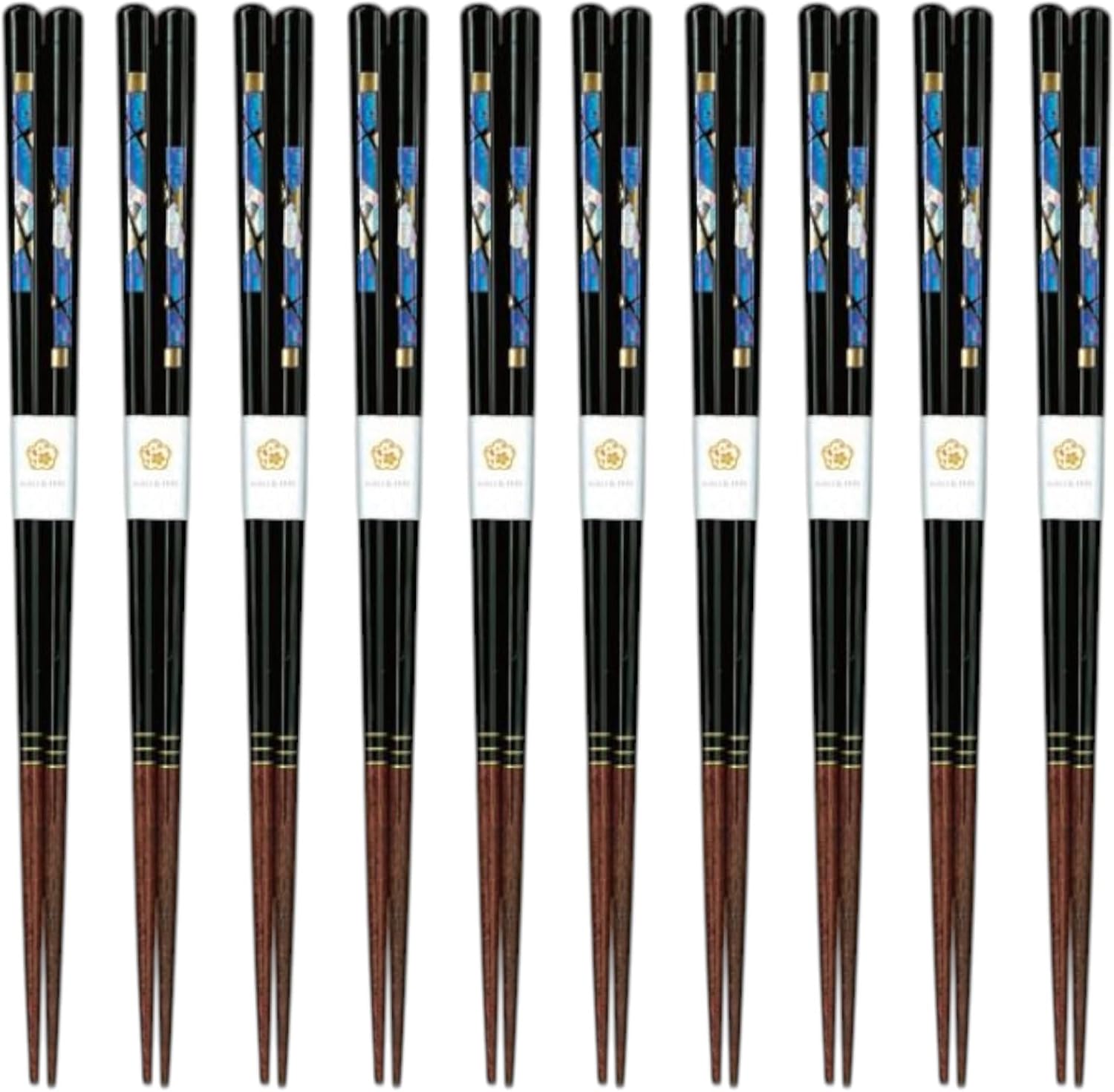 J-kitchens 10 Pair Set of Chopsticks, Bento Box, Picnic, Excursions, Sports Events, Guests, Entertaining, Wooden, 9.1 inches (23.0 cm), Dishwasher Safe, Made in Japan