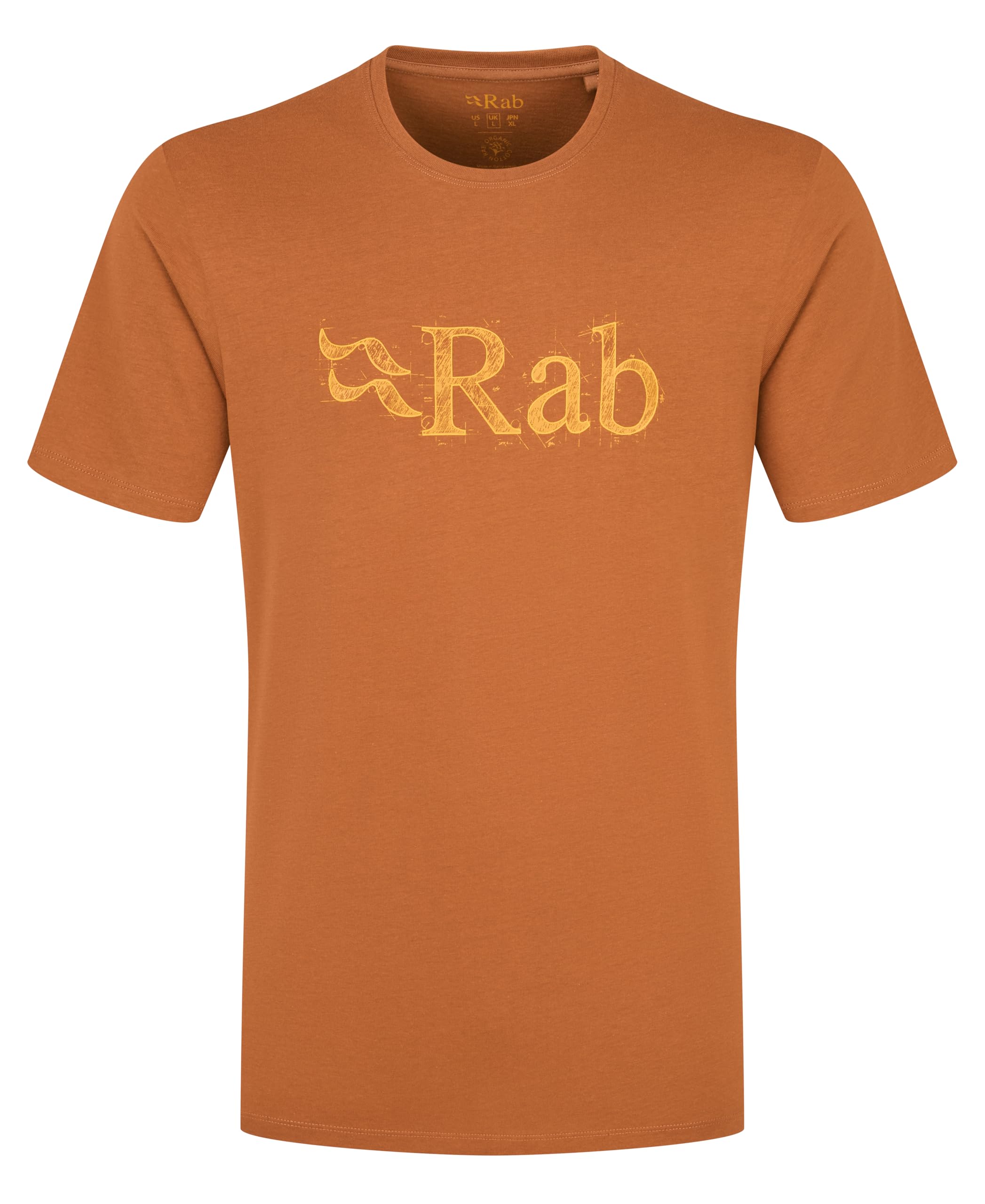 Rab Men's Red Earth Stance Tech Sketch Tee - Short Sleeve Graphic T-Shirt For Hiking, Trekking, & Everyday Use - XX-Large