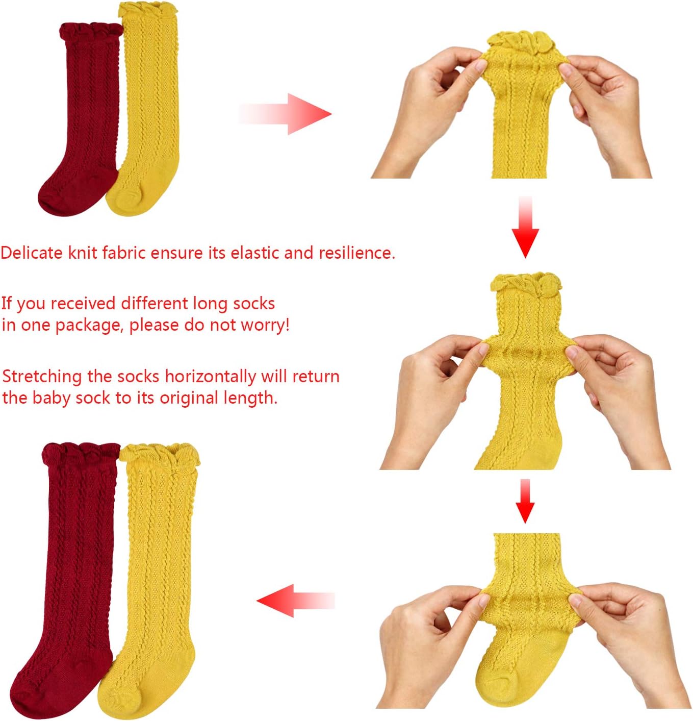 Baby Knee High Socks Kids Tube Long Boot Socks with Bow Cotton Knit Stocking Infant Toddler Dress Socks for Boy Girl - Image 5