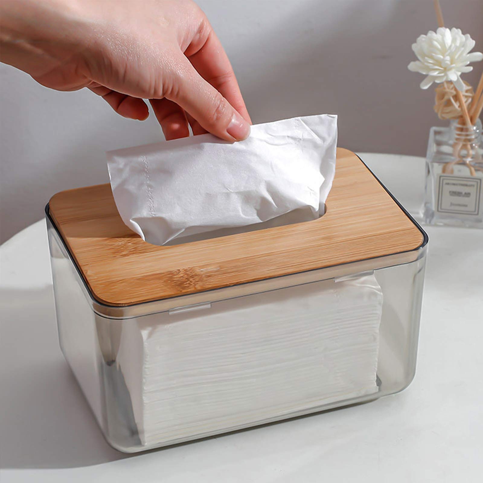 Kosmetiktuchspender Rechteckig Feuchttcher Box Bambus Tcherbox Holz  Papiertuchspender Kosmetiktcherbox Bambus Bambus Taschentuchbox Tissue Box  fr Zuhause Bro Auto Dekoration 23.5*13.5*10 cm : Amazon.de: Kche,  Haushalt & Wohnen