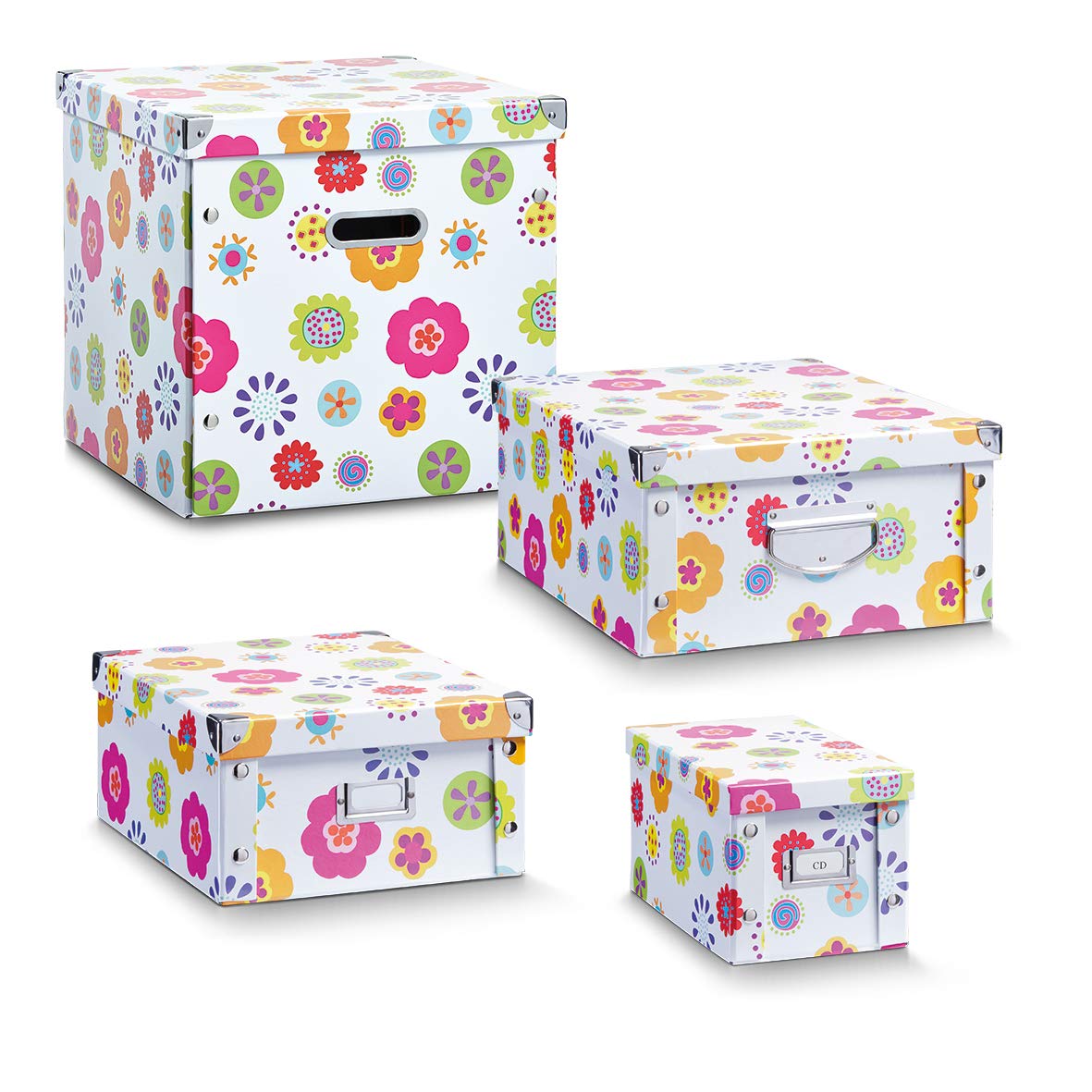 Zeller 17850 Caja de Almacenaje Kids, Cartón, Cardboard, Multicolor, 16.5x28x15.5 cm — view 2